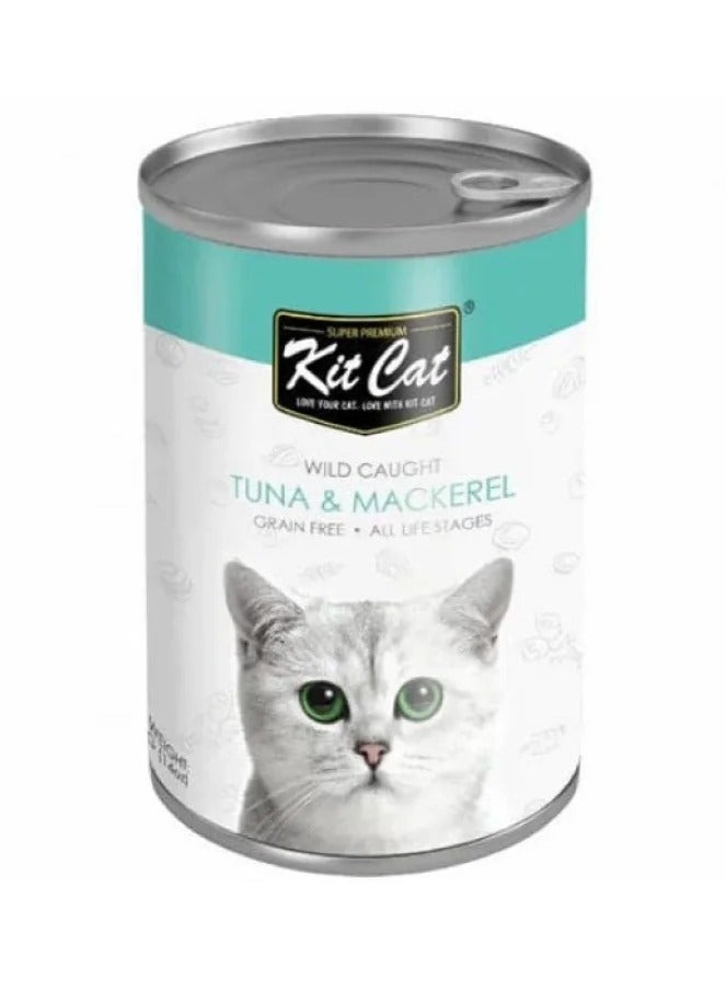 Kit Cat Atlantic Tuna with Mackerel Canned Cat Food – 400g x 6 Cans - Image 2